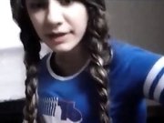 Amateur teen fingers wet pussy on webcam